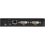 Rückseite des EM2002SE-R Dual-Head DVI KVM-over-IP Receiver von Black Box